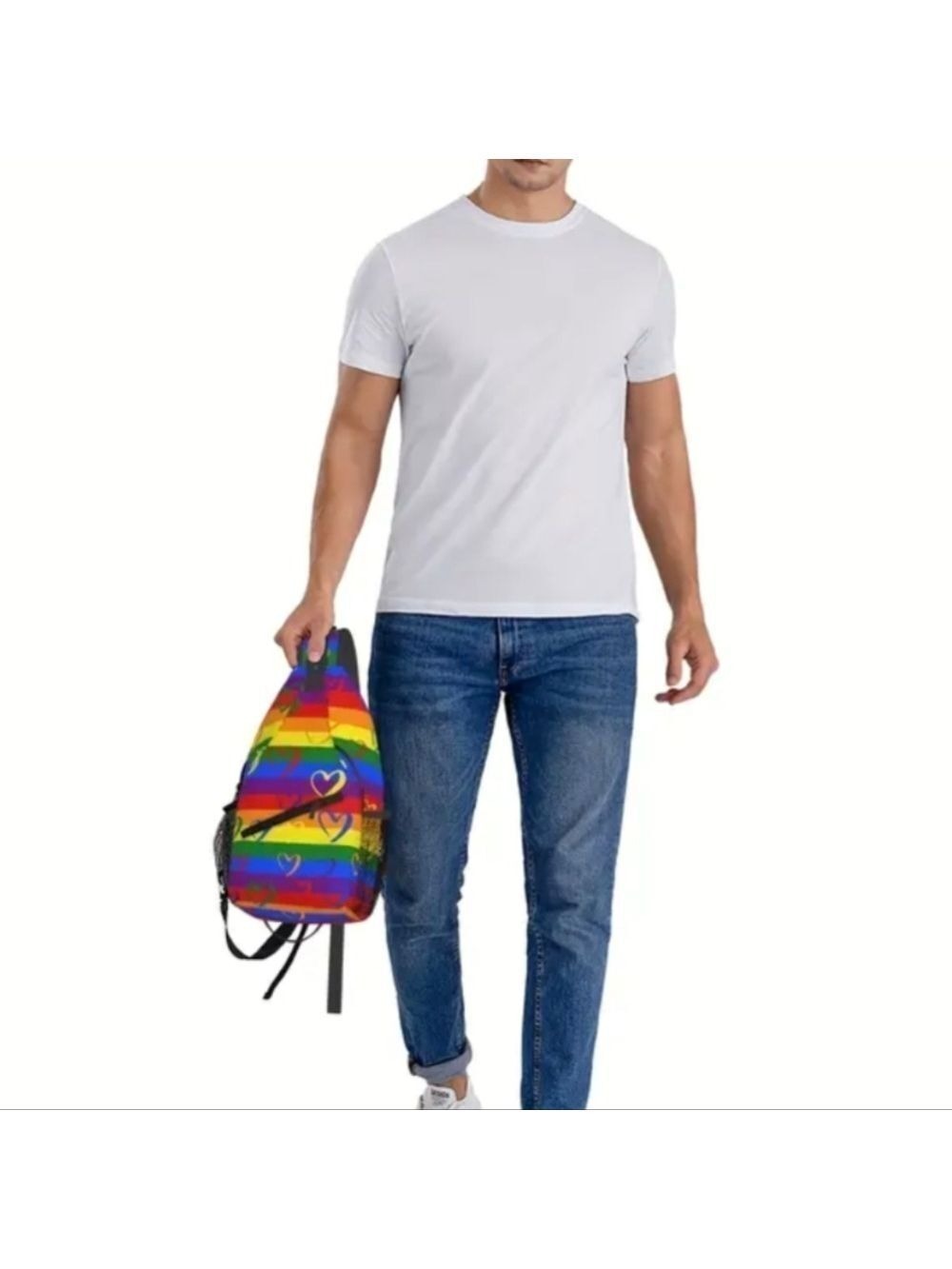 🌈 Progress Pride Pattern Chest Bag - Picture 9 of 9